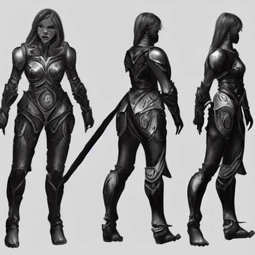 Image similar to infinity blade female armor concept art