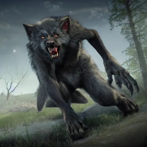 Image similar to cute werewolf from van helsing unreal engine hyperreallistic render 8k character concept art masterpiece