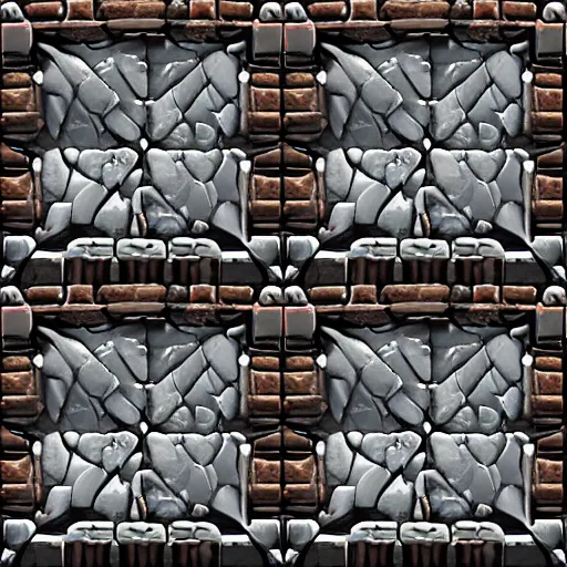 Prompt: dungeon bricks texture hand painted with perfect details, symmetry, digital art