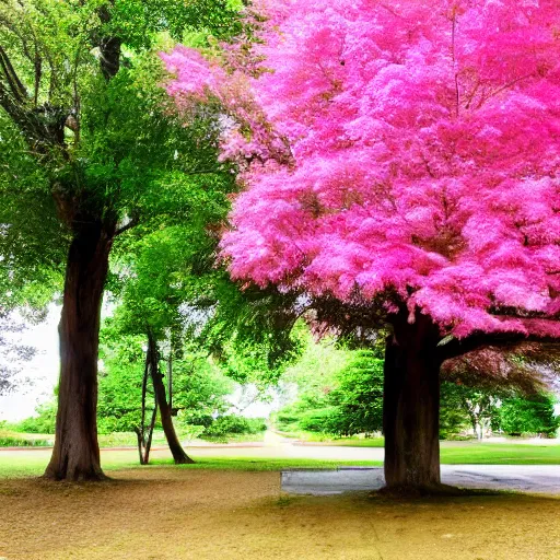 Prompt: pink tree cinematography