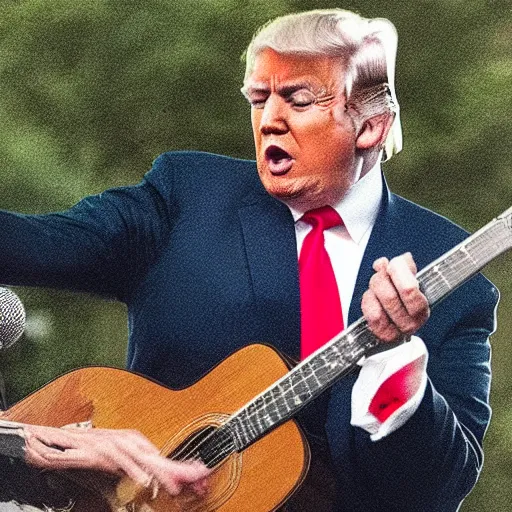 Image similar to trump playing guitar