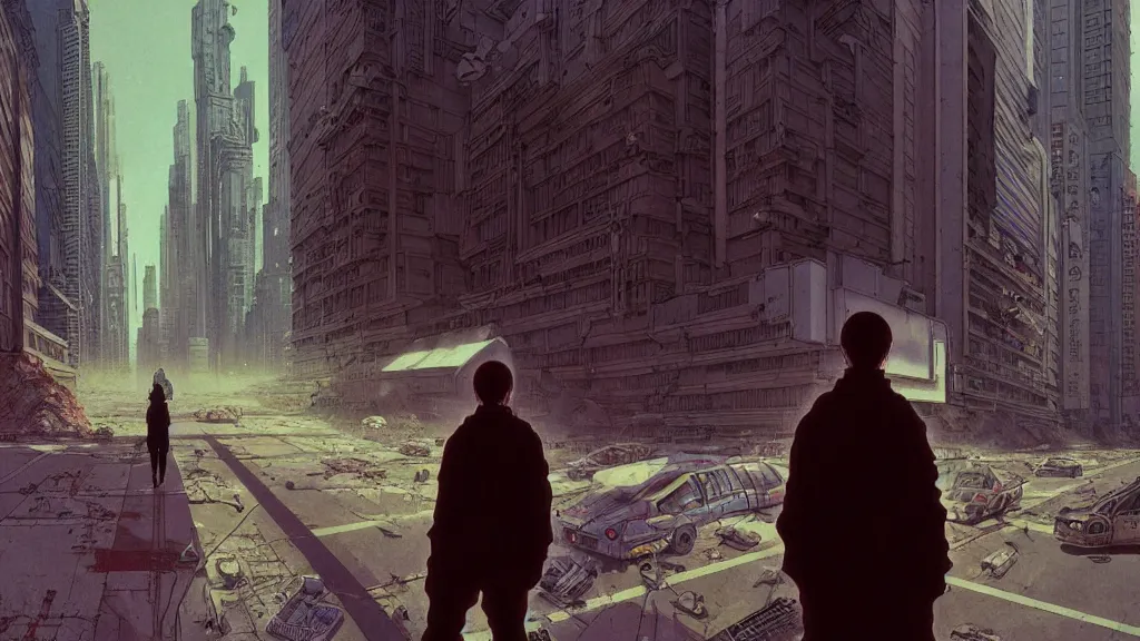 Prompt: realistic aesthetic highly detailed photography of characters in akira scene, characters with hyperrealistic highly detailed faces. from akira by katsuhiro otomo and and denis villeneuve and gregory crewdson style with many details by mike winkelmann and vincent di fate in sci - fi style. volumetric natural light hyperrealism photo on dsmc 3 system