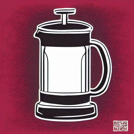 Image similar to coffee french press line art vector hand drawn alexander babich