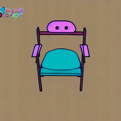 Prompt: adorable froggy chair from animal crossing, cute anime style