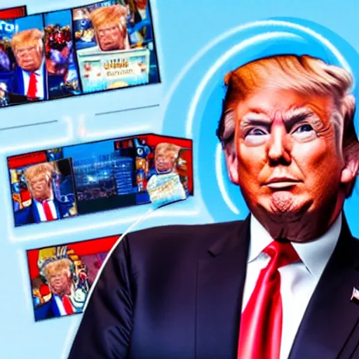 Image similar to Donald Trump gaming