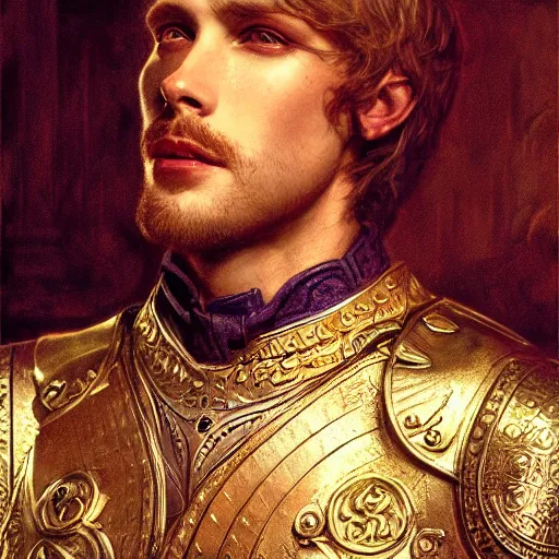 Image similar to attractive king arthur pendragon, natural lighting, path traced, high quality, very detailed digital painting, by gaston bussiere, craig miller, j. c. leyendecker