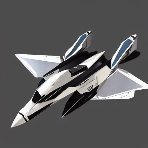 Prompt: concept art of a futuristic jet fighter, very symmetrical, orthographic view, top down view, bottom view, side view, detailed cockpit, mecha inspired, space shuttle, robotic, highly detailed, artstation, super realistic, octane render
