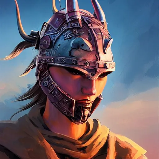 Image similar to cyberpunk viking helmet mask warrior goddess robot ninja fantasy, art gta 5 cover, official fanart behance hd artstation by jesper ejsing, by rhads, makoto shinkai and lois van baarle, ilya kuvshinov, ossdraws