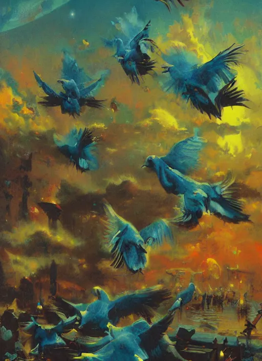 Prompt: free doves by paul lehr