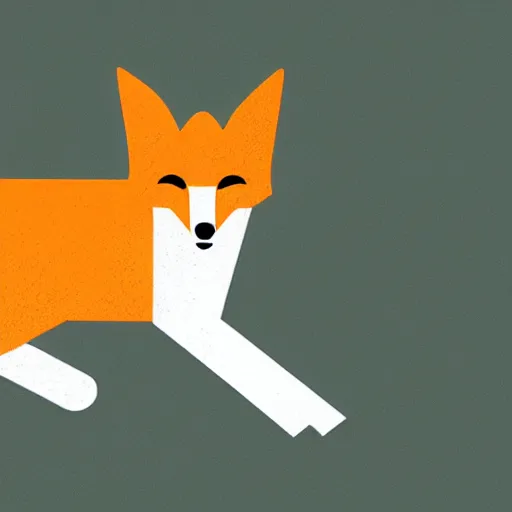 Image similar to an abstract logo depicting a fox