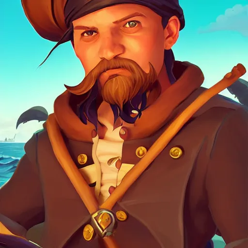 Image similar to painting jack the pirate on sea of thieves game avatar hero smooth face median photoshop filter cutout vector behance hd by jesper ejsing, by rhads, makoto shinkai and lois van baarle, ilya kuvshinov, rossdraws, illustration, art by ilya kuvshinov and gustav klimt