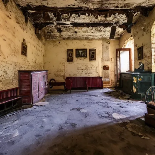 Image similar to inside of abandomed museum