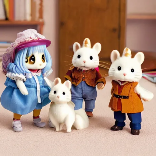 Prompt: howls moving castle calico critters
