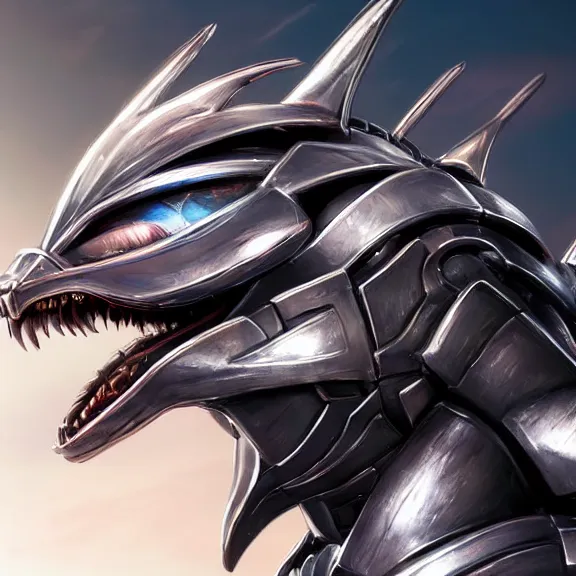 Image similar to close up headshot of a cute beautiful stunning anthropomorphic female robot dragon, with sleek silver metal armor, glowing OLED visor, facing the camera, high quality maw open and about to eat you, pov in front of the maw, the open maw being detailed and soft and warm looking, highly detailed digital art, furry art, anthro art, sci fi, warframe art, destiny art, high quality, 3D realistic, dragon mawshot, maw art, furry mawshot, macro art, dragon art, Furaffinity, Deviantart Eka's Portal