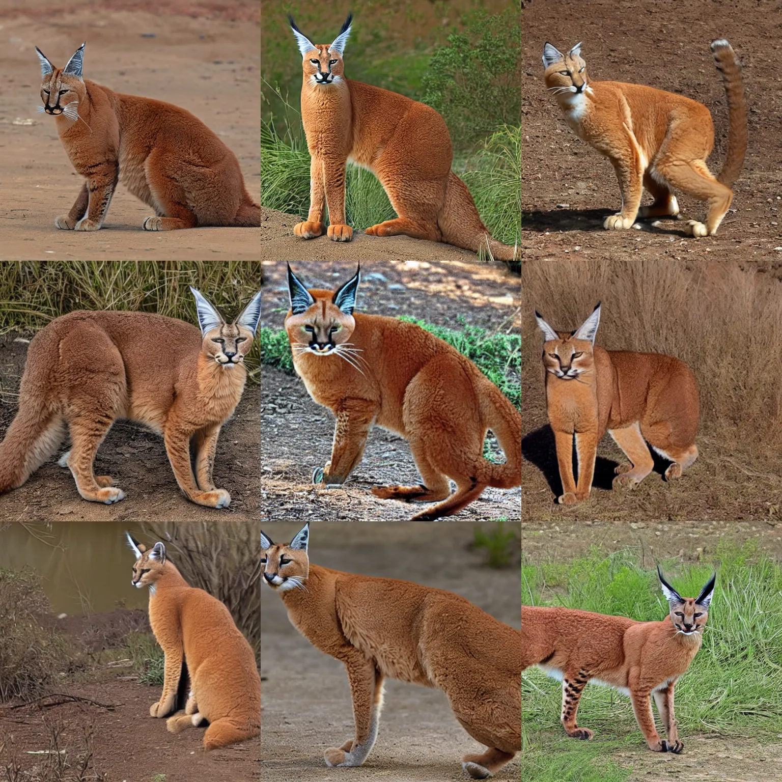 Prompt: low resolution photograph of big floppa caracal with the caption 'the got damn uhh' in impact font