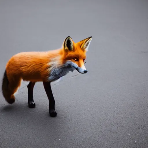 Image similar to a fox as iron man, 8 k, 8 5 mm f 1. 8