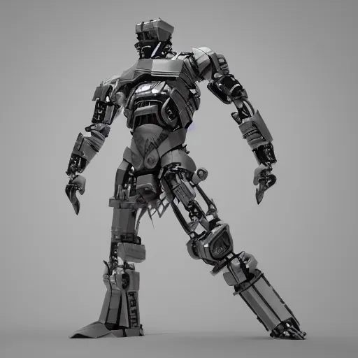 Image similar to a sci-fi cyborg warrior made of origami, paper craft, high quality detailed render, unreal engine, cinema4d, 4K UHD