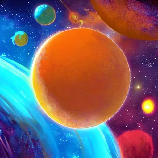 Prompt: space oranges