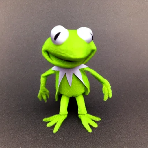 Image similar to Kermit funko pop, high detail