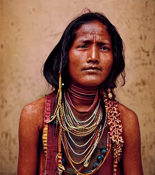 Prompt: portrait_photo_of_a_stunningly beautiful nepalese maiden, symmetrical face, 16th century, hyper detailed by Annie Leibovitz, Steve McCurry, David Lazar, Jimmy Nelsson, professional photography