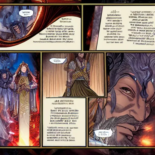 Image similar to xianxia comic book page, detailed, full color