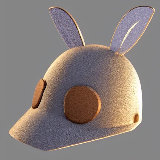 Prompt: woodland bunny emoji, resistance, antropomorphic, guerilla soldier, helmet, 3 d rendition