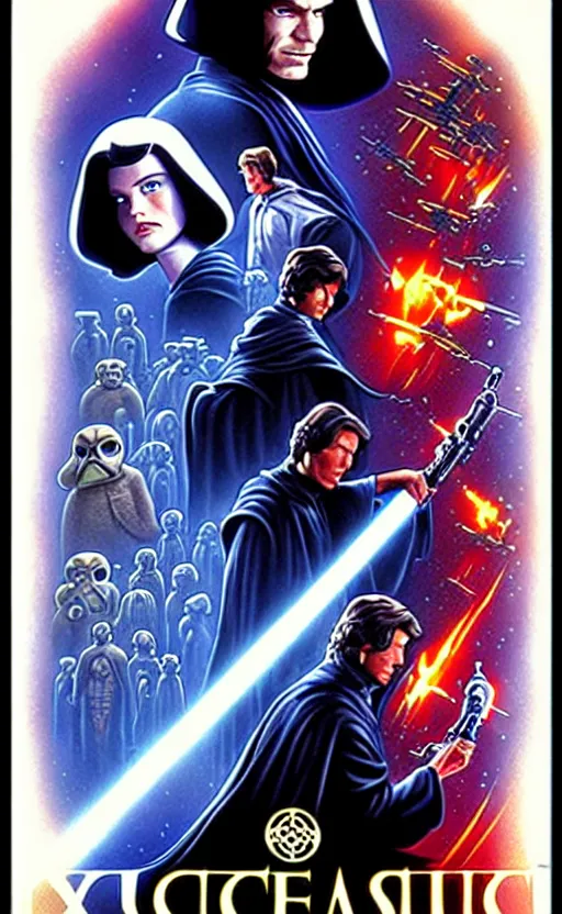 Image similar to exquisite lucasfilm poster art