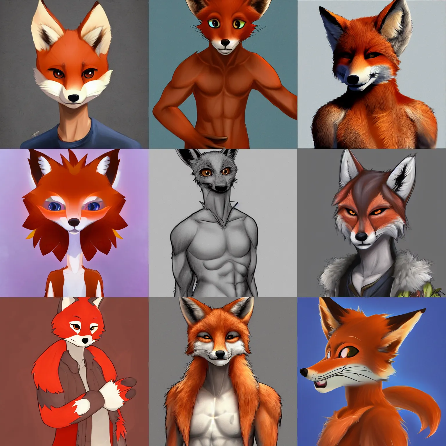 Prompt: beautiful digital art of a cute cartoon male humanoid anthro furry fox character, highly detailed, trending on FurAffinity