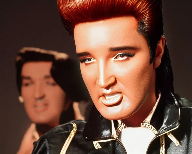 Prompt: plastic elvis hair sells at Christies for $4,000,000