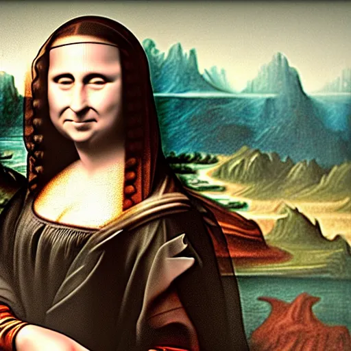 Prompt: Ben Stiller as Mona Lisa