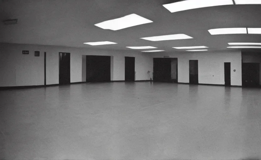 Image similar to 60s movie still of a giant stalinist style empty hall, by Irving Penn , cinestill 800t 35mm black and white, heavy grainy picture, very detailed, high quality, 4k, HD criterion, precise texture, panoramic, cinematic