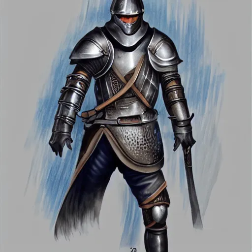 Image similar to concept art, 50 years old men, blonde, blue eyes, medieval leather armor, no helmet, high detail, digital art, realistic