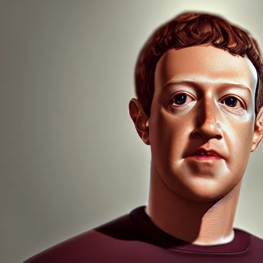 Image similar to Mark Zuckerberg as Lieutenant Commander Data in star Trek TNG, hyperrealistic, highly detailed, depth of field, High definition, 8k, octane render, artstation