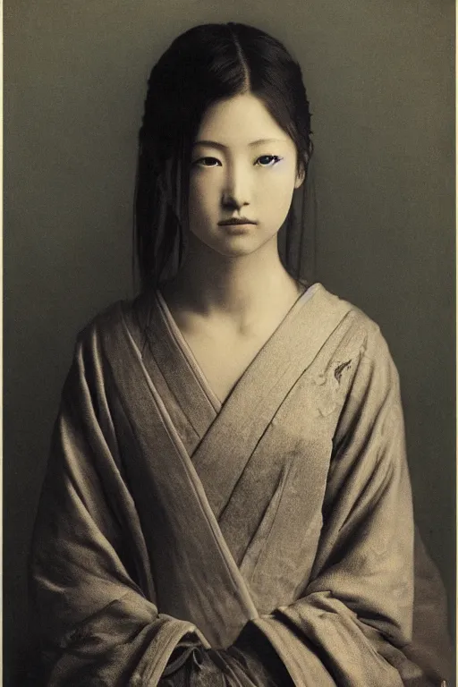 Prompt: ultra realistic photo portrait of a beautiful japanese girl, by Annie Leibovitz and Gustave Dore