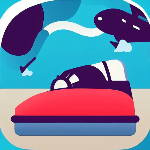 Prompt: submarine as app icon, telegram sticker design, flat design, glossy design, white outline