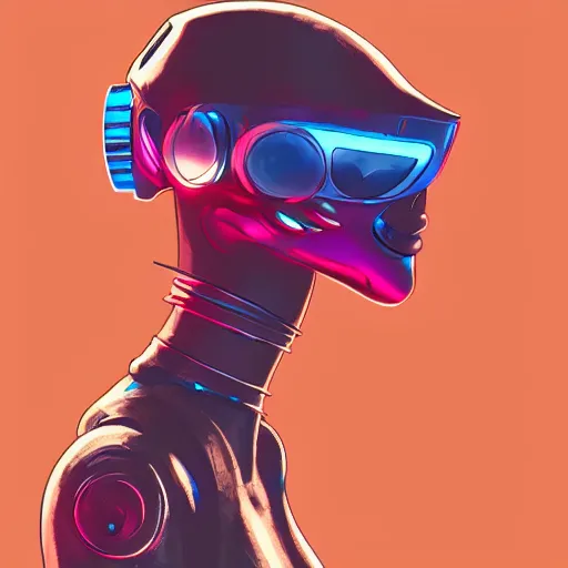 Image similar to cyberpunk robotic wynona - ryder, sharp lines, digital, artstation, colored in