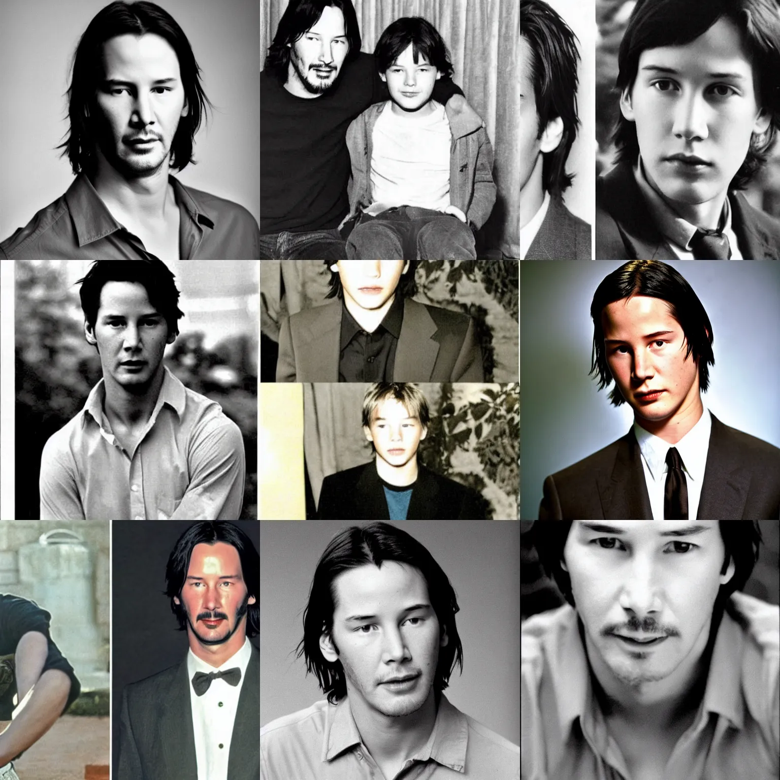 Prompt: Keanu Reeves at 15 years old