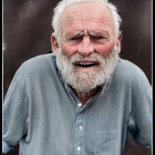 Image similar to a very ugly blue eyed old man