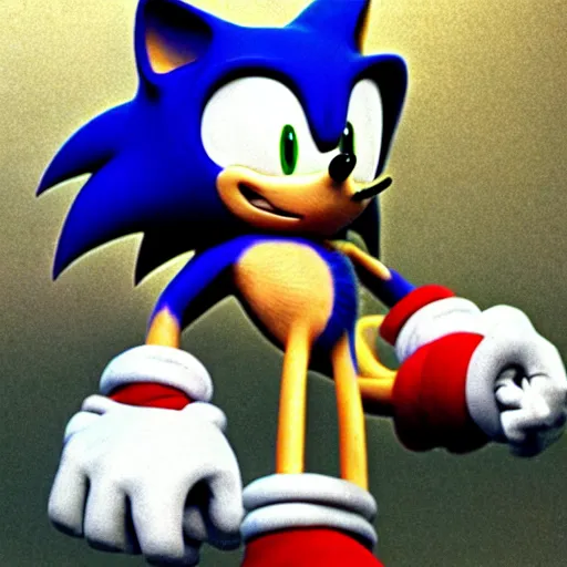 Image similar to sonic the hedgehog in the 1 9 7 0 s