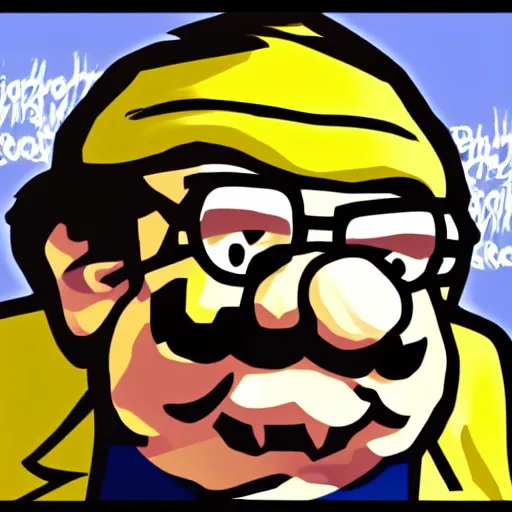 Prompt: Portrait of Bernie Sanders as Wario, nintendo, high detail, realism, 4k