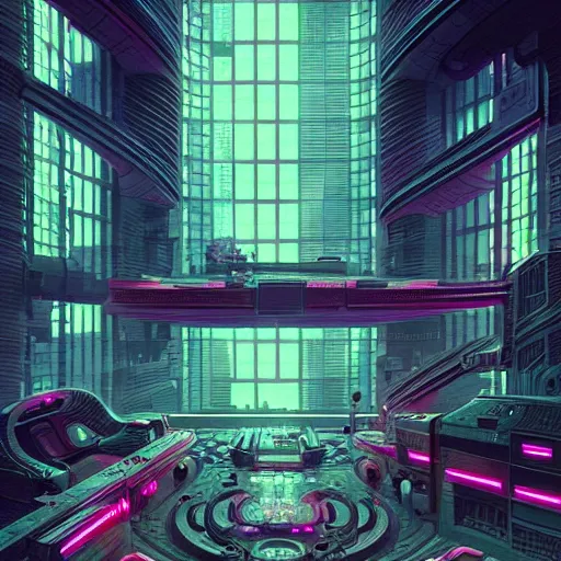 Prompt: futuristic cyberpunk lounge, interior architecture view, beautiful detailed pixelart by albertov, intricate details, beautiful, dithered gradients, volumetric lighting, cgsociety, artstation, smooth, sharp focus, 2 d illustration, by greg rutkowski, amazing art by dan mumford