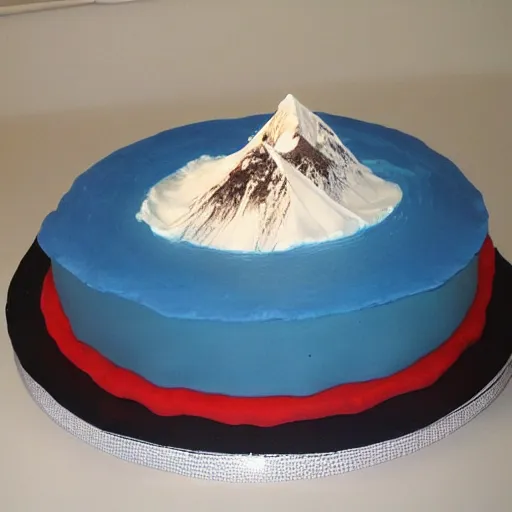 Prompt: Mount Everest made of cake