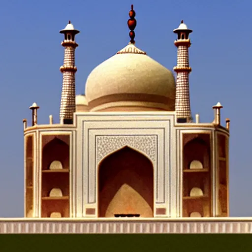 Image similar to a reconstruction of the cheese taj mahal made ot of cheese