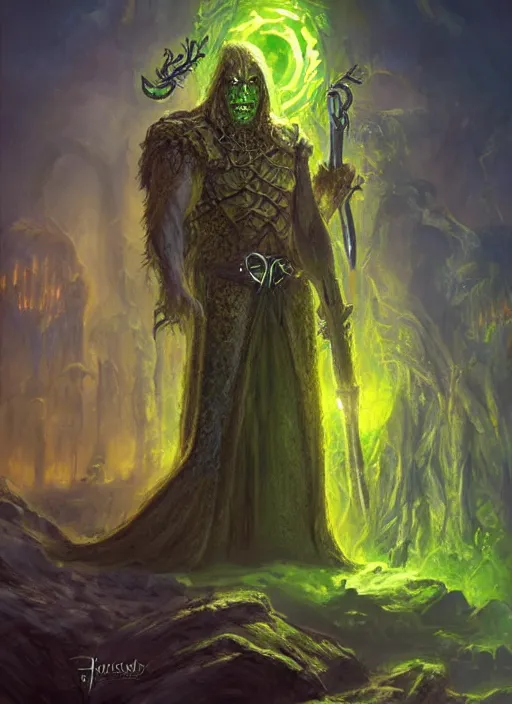 Image similar to hastur, ultra detailed fantasy, dndbeyond, bright, colourful, realistic, dnd character portrait, full body, pathfinder, pinterest, art by ralph horsley, dnd, rpg, lotr game design fanart by concept art, behance hd, artstation, deviantart, hdr render in unreal engine 5