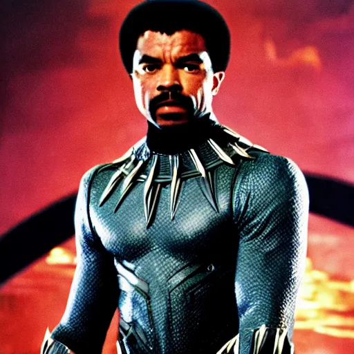 Image similar to billie dee williams as t'challa in black panther ( 1 9 8 2 )