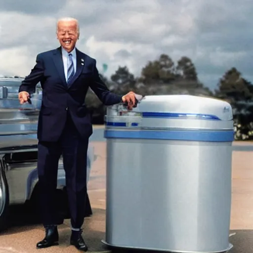 Image similar to joe biden as a liquid terminator