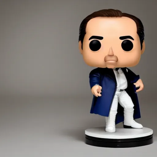 Image similar to a Funko Pop collectible of Silvio Berlusconi, no text