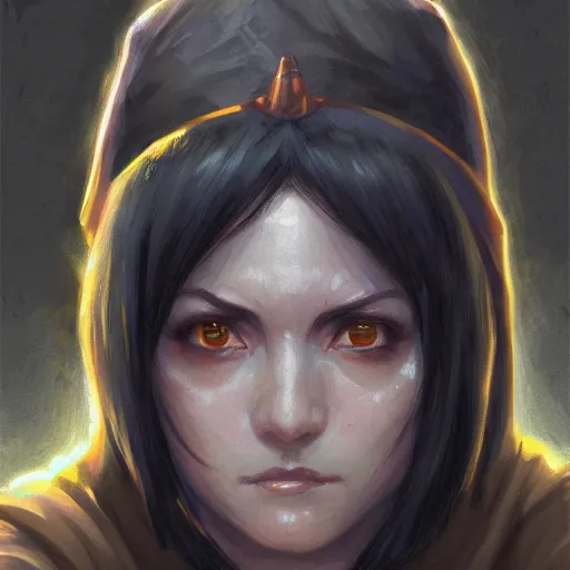 Image similar to megumin from konosuba as a realistic fantasy d & d fire mage, close - up portrait art by donato giancola and greg rutkowski, realistic face, digital art, trending on artstation, 4 k, baldurs gate portrait art