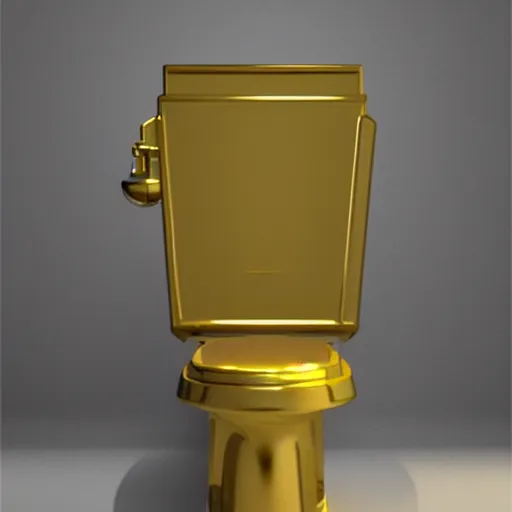 Image similar to golden toilet, detailed, realistic, award winning, trending in cgsociety artstation deviant art,