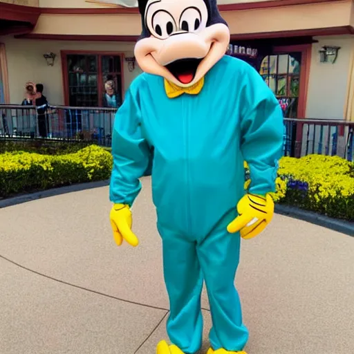 Image similar to Walter White mascot costume worn at Disney World